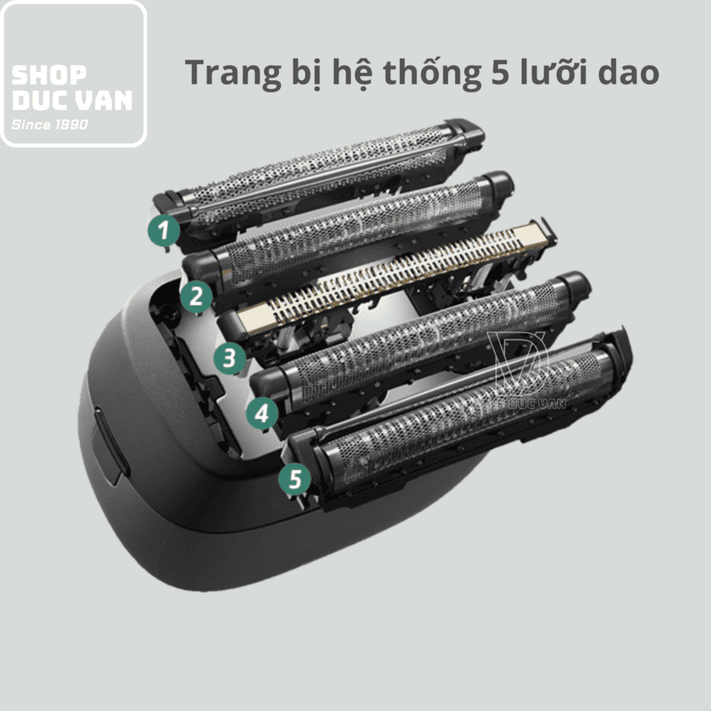 Máy Cạo Râu Panasonic ES-PV3A-K Cảm Biến AI Thông Minh Hệ Thống 5 Lưỡi Nhật Bản, Động Cơ Tuyến Tính Siêu Tốc, Made In Japan