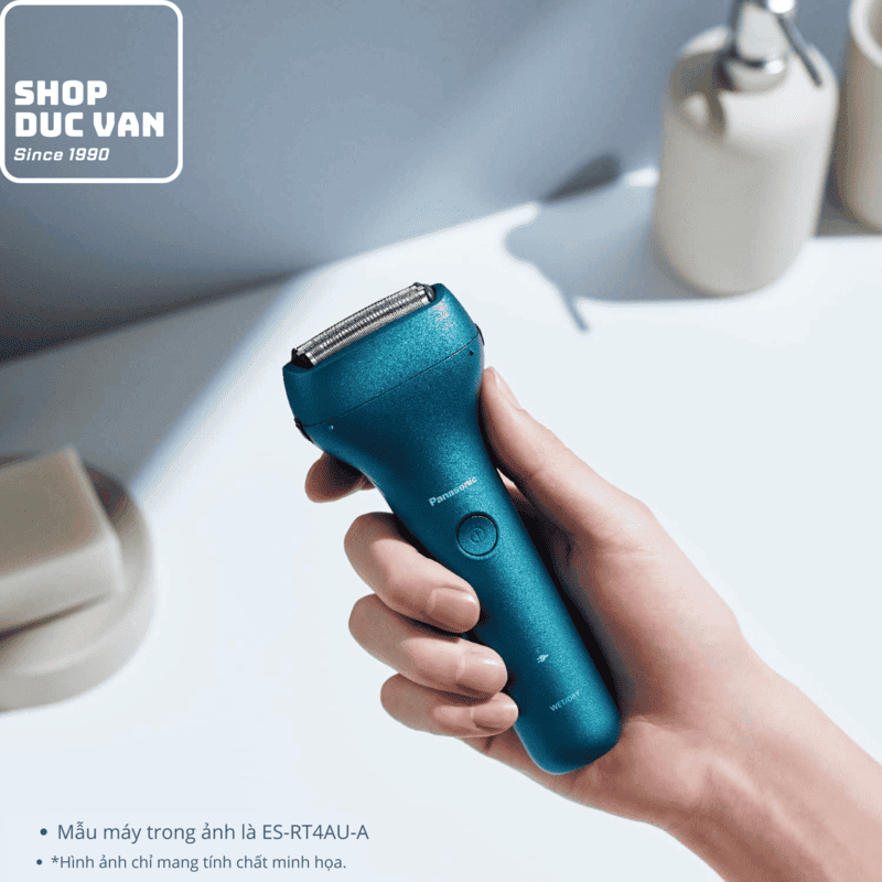 Máy Cạo Râu Panasonic ES-RT1A-A Cạo Khô Và Ướt Hệ Thống 3 Lưỡi Dao Lưới Vòm Nhật Bản Chống Nước Sạc Nhanh