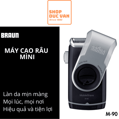 Máy Cạo Râu Braun M90 Kèm Đầu Tỉa Chính Xác Dùng Pin Tiểu AA
