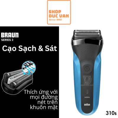Máy Cạo Râu Braun Series 3 310s Cạo Khô & Ướt Kèm Đầu Tỉa Chính Xác
