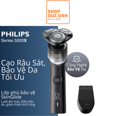 Máy Cạo Râu Philips Norelco 5000X X5004/84 - Máy Cạo Râu Khô Và Ướt Tự Động Xoay 360 Độ, Công Nghệ SkinGlide Bảo Vệ Da Giảm Kích Ứng